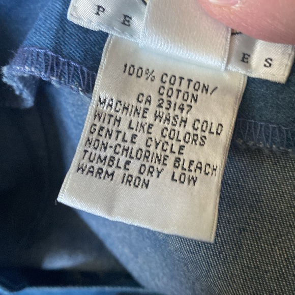 Vintage Talbots Dark Chambray Wrap Maxi Skirt - Picture 6 of 7